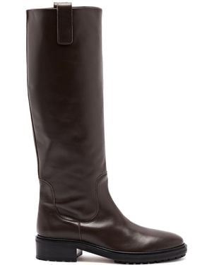 Aeyde Henry Knee-high Leather Boots - Brown