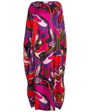 PUCCI Printed Silk Gown - Red
