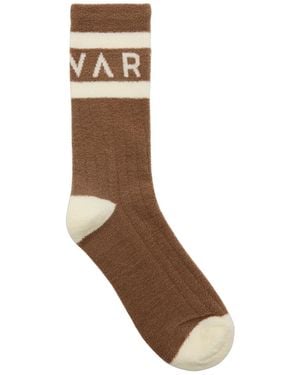 Varley Spencer Logo Terry Socks - Brown