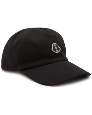 Rick Owens X Moncler Logo-Appliquéd Cotton Baseball Cap - Black