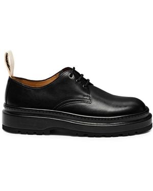 Jacquemus Les Derbies Pavane Leather Derby Shoes - Black