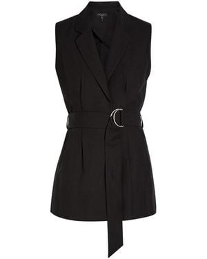 Rag & Bone Mandi Belted Woven Vest - Black