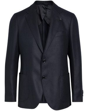 Lardini Textured Cashmere And Silk-Blend Blazer - Blue