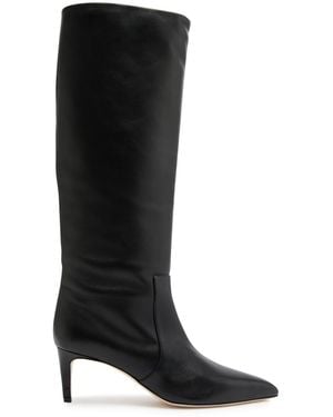 Paris Texas Stiletto 60 Leather Knee-High Boots - Black