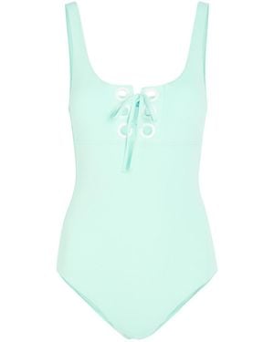 Melissa Odabash London Lace-Up Swimsuit - Blue