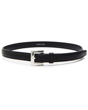 Anine Bing Nicola Leather Belt - Black