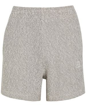 Anine Bing Kam Marled Cotton-Blend Shorts - Gray