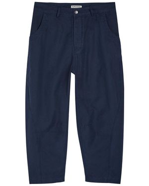 YMC Barrel-Leg Canvas Pants - Blue