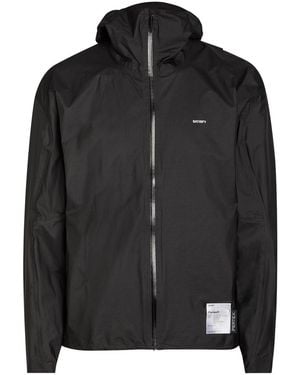 Satisfy 3L Fly Rain Hooded Waterproof Pertex Jacket - Black