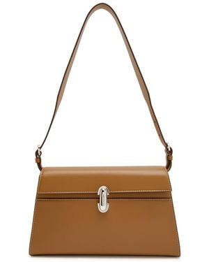 SAVETTE Symmetry Leather Shoulder Bag - Brown