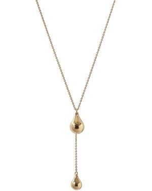 Otiumberg Lariat Pebble 14Kt Vermeil Necklace - Metallic