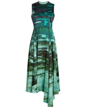 ROKSANDA Tera Printed Silk Midi Dress - Green