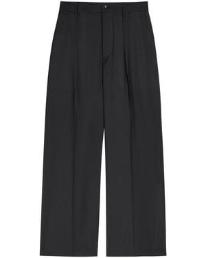 Issey Miyake Palindrome Wide-Leg Wool-Blend Pants - Black