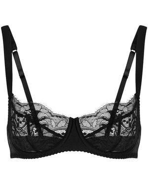Fleur Of England Signature Lace Balcony Bra - Black