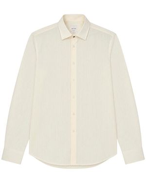 Paul Smith Striped-Jacquard Cotton And Silk-Blend Shirt - White
