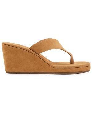 Ancient Greek Sandals Charys Suede Wedges - Brown