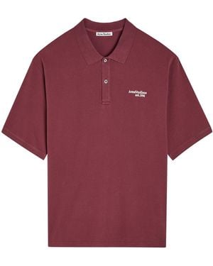 Acne Studios Logo-Embroidered Cotton Polo Shirt