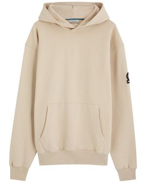 Sandbanks Badge Logo Hooded Cotton Sweatshirt - Natural