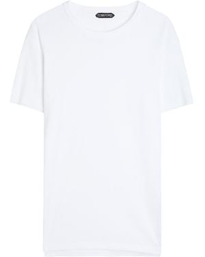 Tom Ford Perforated Cotton T-Shirt - White