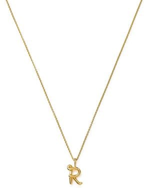 Missoma Initial R Mini 18Kt Vermeil Necklace - Metallic