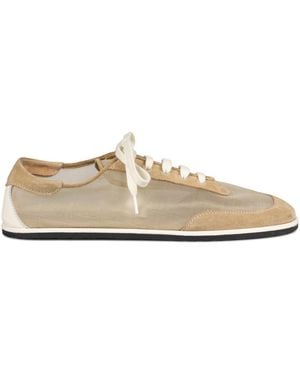 Dear Frances Mesh And Suede Trainers - Natural