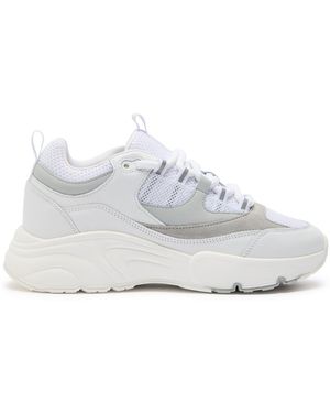 Cleens Aero Runner Panelled Mesh Trainers - White