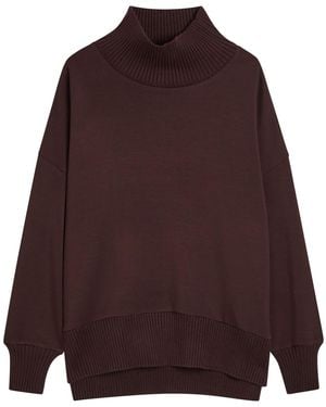 Varley Barker High-Neck Stretch-Jersey Sweatshirt - Purple