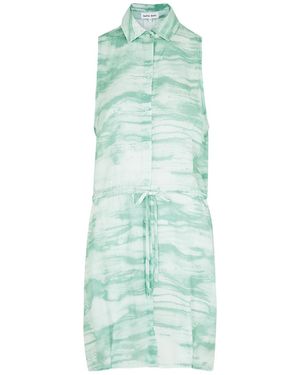 Bella Dahl Printed Tencel Mini Dress - Green