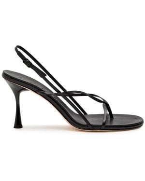 STUDIO AMELIA Wishbone 90 Leather Sandals - Metallic