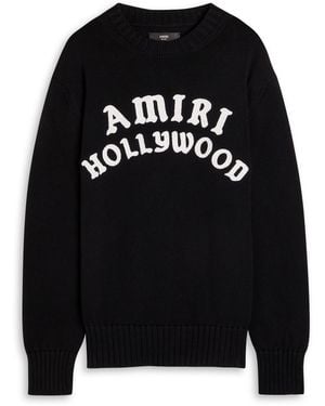 Amiri Hollywood Crew Knit Jumper - Black