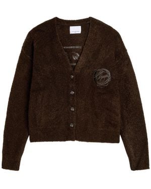 Only the Blind Studio Dept. Brushed-Knit Cardigan - Brown
