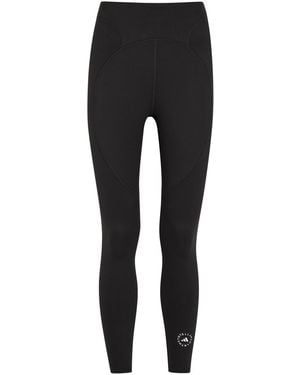 Stella McCartney Adidas X 7/8 Stretch-Jersey Cropped Leggings - Black