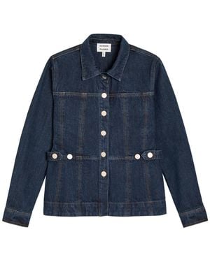 Damson Madder Darbie Panelled Denim Shirt - Blue