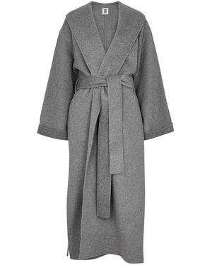 By Malene Birger Trullem Belted Wool Coat - Gray