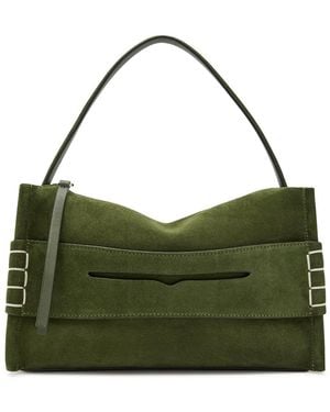 JW Anderson Loafer Suede Shoulder Bag - Green