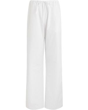 Matteau Drawcord Cotton-Poplin Pants - White