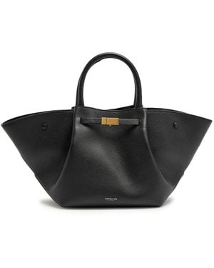 DeMellier London New York Midi Grained Leather Tote - Black