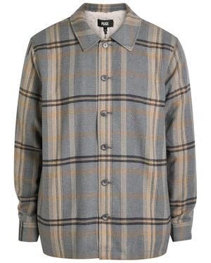 PAIGE Telford Plaid Flannel Jacket - Grey