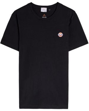 AN-Y1 Logo-Embroidered Cotton T-Shirt - Black