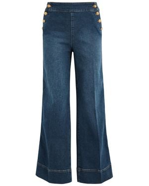 Alice + Olivia Narin Wide-Leg Jeans - Blue