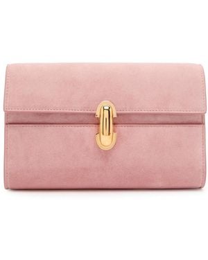 SAVETTE Symmetry Mini Suede Cross-Body Bag - Pink