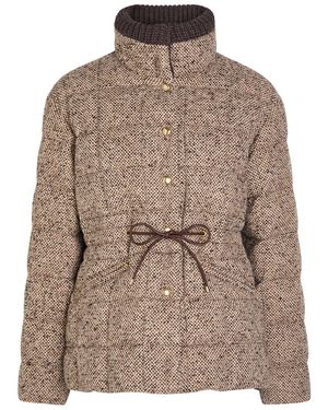 Moncler Antigony Quilted Wool-Blend Jacket - Brown