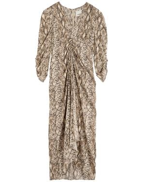 Isabel Marant Albini Stretch-Silk Midi Dress - Natural