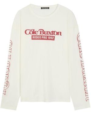 Cole Buxton Rodeo Printed Cotton T-Shirt - White