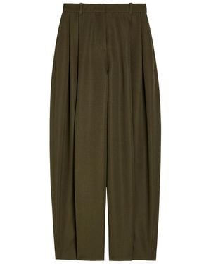 Jacquemus Le Pantalon D'Homme Pleated Wool Trousers - Green