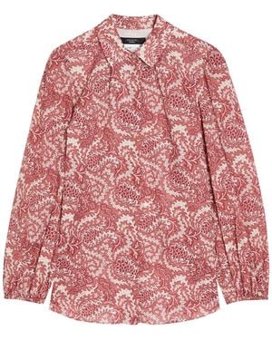 Weekend by Maxmara Printed Cotton Shirt - Pink