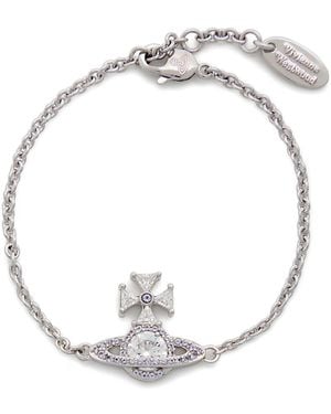 Vivienne Westwood Mila Orb Pavé Bracelet - White