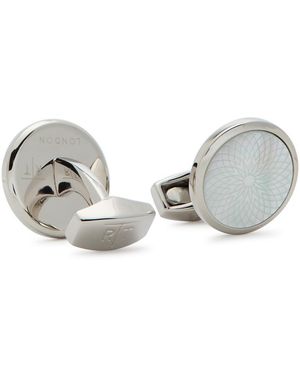Tateossian Engraved Mother Of Pearl Cufflinks - Metallic