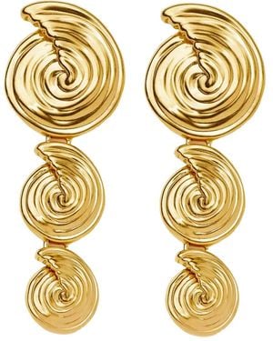 Missoma Spiral Statement Drop Earrings - Metallic