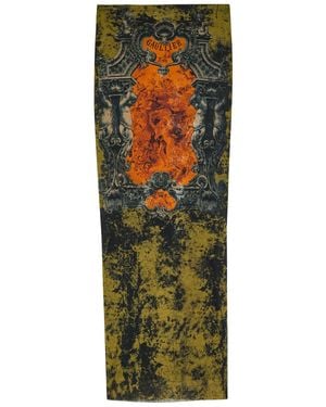 Jean Paul Gaultier Printed Mesh Midi Skirt - Multicolor
